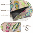 thumbnail image 2 of Summer Slippers Area Rug 5x7 Washable Rug Non Slip Watercolor Flip Flops Ocean Beach Light Brown Large Area Rug Soft Stainresistant Indoor Floor Carpet for Living Room Bedroom Home Office Dining Room, 2 of 8