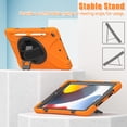 thumbnail image 7 of XYX Case for iPad 9th/8th/7th Gen 10.2 inch 2021/2020/2019 with 360 Degree Rotating, Hand Strap, Shoulder Strap, Orange, 7 of 7