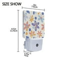 thumbnail image 4 of Yayeee LED Plug in Night Light for The Home with Auto Dusk to Dawn Light Sensors, 2 Pack, Blue Retro Flower, 4 of 6