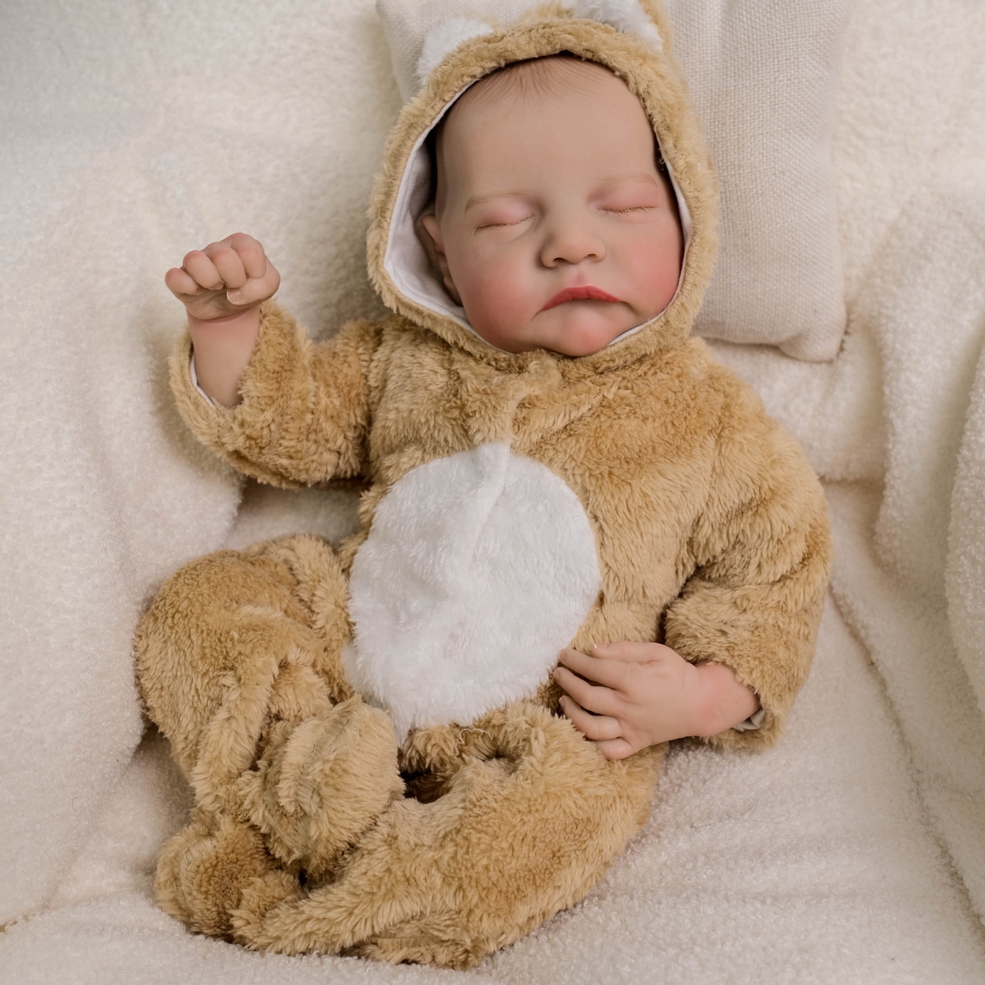 Realistic Reborn Baby Dolls, 19 inches Soft Cloth Body Baby Dolls, Sleeping Real Life Cute Baby Doll with Toy Accessories Gift Set for Kids Age 3+