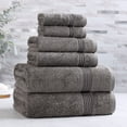 thumbnail image 2 of Superior Egyptian Cotton Absorbent 6-Piece Charcoal Towel Set, 2 of 13