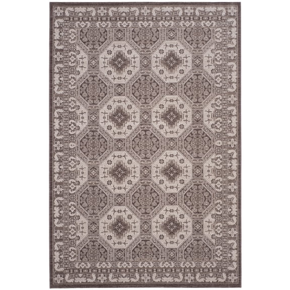 SAFAVIEH Artisan Thurstan Geometric Area Rug, Brown/Ivory, 6'7" x 9'