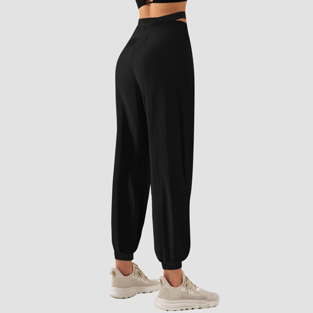 MKLEKYY Pantalones de yoga para mujer, de cintura alta, elásticos, informales, suaves, para senderismo y gimnasio