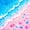 Pink Cyan, variant on Castle Fairy Cute Pastel Beach Shore Scene 7-Piece Twin Bedding,Seashell Crab Wave Kids Pattern Bedding Comforter Set,Pink Cyan,Pink Reversible