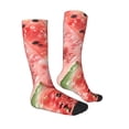 thumbnail image 4 of Lsque Refreshing Watermelon Slices Printed Crew Socks Men's Women's LightWeight Thin Casual Calf Socks ,Knee High Socks,Cotton Socks, 4 of 9