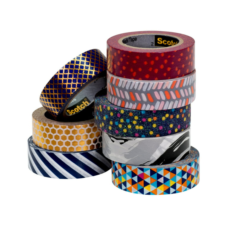 Scotch Expressions Washi Tape, Navy Blue & White, 59 x 393, 1 Roll