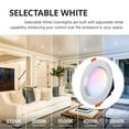 thumbnail image 4 of 6W WiFi LED Downlight for Ceiling Home Color Changing LED Recessed Spotlight, App Controlled RGBCW 2700K-5000K RGB White Multi-Color Aluminum Spotlight, Suitable for Home Bar KTV Model FC-TD002, 4 of 8