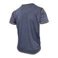 thumbnail image 2 of FRSASU Men's Henley Shirts Short Sleeve Casual Basic T-Shirts Fashion Classic Lightweight Button Tee Tops Dark Blue, 2 of 7