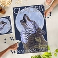 thumbnail image 2 of Lantern Press 1000 Piece Jigsaw Puzzle, Glacier National Park, MT, Howling Wolf, 2 of 5