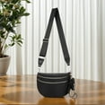 thumbnail image 5 of Nylon Crossbody Bag Zipper Bum Bag Spacious Sling Shoulder Bag For Women Decor Bag (Black), 5 of 10