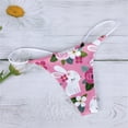 thumbnail image 2 of Gibobby Bragas elásticas para mujer Bragas con estampado mujer, Tanga, colores opcionales, lencería Sexy, Tanga, calzoncillos con espalda en T, bragas cómodas suaves tiro bajo （Rosa， XL), 2 of 4