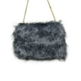 thumbnail image 2 of C.C Women's Evening Faux Fur Fuzzy Crossbody Shoulder Bag Clutch Purse, Furry Dark Gray, 2 of 4