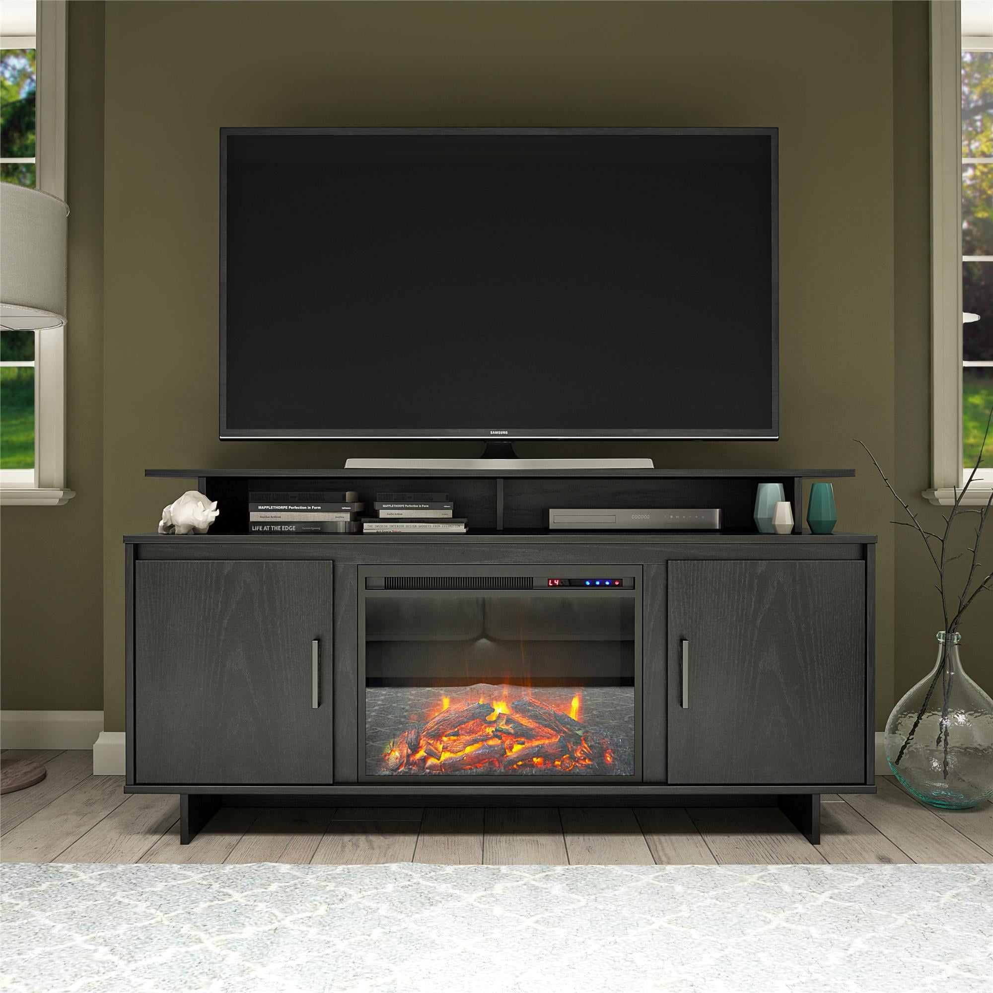 Ameriwood Home Midland Avenue Electric Fireplace TV Console with ...