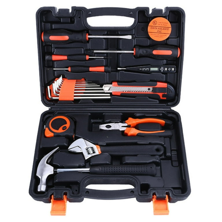 SuoKom Tool Set 19 Pieces Universal Household Hand Tool Kit With Plastic  Tool Box Electrician Tool Storage Box on Clearance