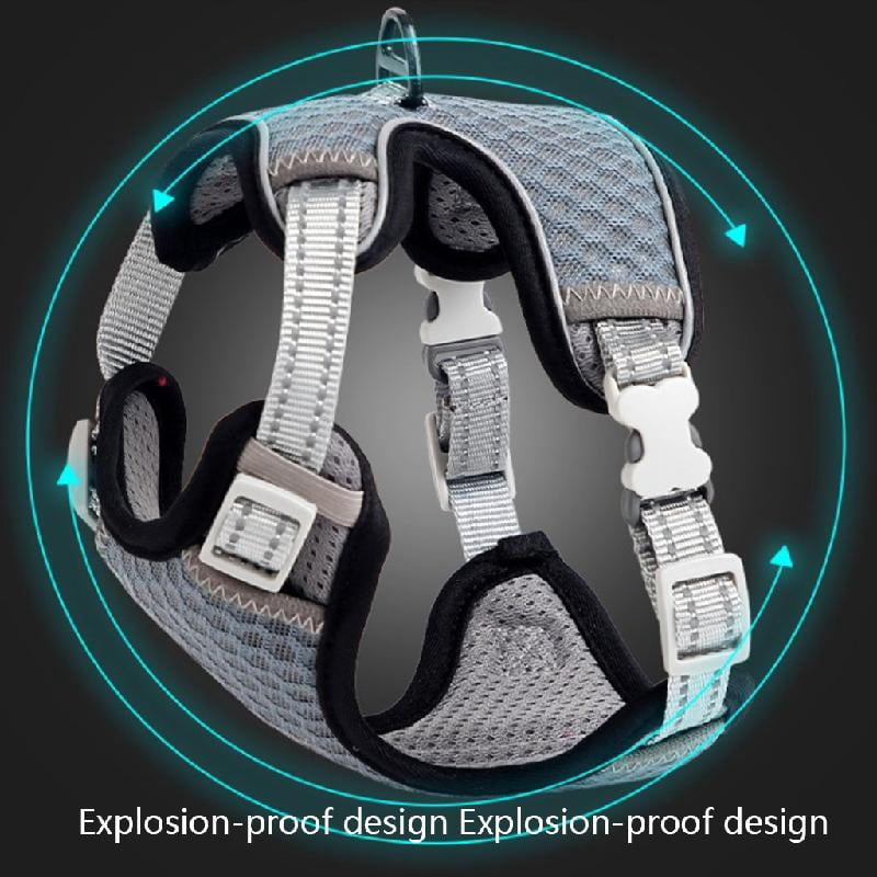 Easy Control Cats Vest Harness for Walking for Reflective Strips Mesh for for Pet High-Density Nylon W
