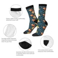 thumbnail image 4 of Balery Blue Floral Calcetas Largas con Estampado para Hombre y Mujer – Suaves y Transpirables, Talla Única (US 5-11), 4 of 6