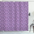 thumbnail image 1 of Ambesonne Cat Shower Curtain, Funky Funny Romantic Hearts, 69"Wx70"L, Lavender Pink Black, 1 of 3