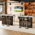 thumbnail image 7 of Accreate 63" Long Bar Table- with 2 Tier Storage, Counter Bar Height Pub Table for 4-8 People, Modern Home Coffee Breakfast Bar Unit for Dining Room, Bistro, Living Room, 7 of 7