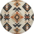 thumbnail image 2 of Addison Rugs Mayfield Premium Machine Washable Transitional Aztec Ivory Round Rug, 8' x 8', 2 of 6