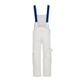 thumbnail image 5 of UTSJKR Women's Casual Loose Fit Straight Leg Denim Overalls with Pockets Bib Suspender Baggy Jeans Jumpsuits Rompers White L, 5 of 7