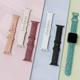 thumbnail image 4 of 3D Magic 4 Pack Leopard Engraved Band Compatible with Apple Watch Band 38mm 40mm 44mm 45mm 49mm, Waterproof Cheetah Sport Silicone Wristbands Replacement for iWatch Series 8 7 6 5 4 3 2 SE for Women, 4 of 6