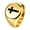 Gold, variant on Inverted Cross Oval Wide Face Signet Ring for Men Stainless Steel Gothic Jewelry Unisex Statement Alternative Style