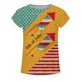 thumbnail image 4 of USSUMA USA Flag Print T-Shirts for Women Trendy Short Sleeve 4th of july Independence Day Dressy Blouse Casual Tops Summer Crewneck Women's Tunics Plus Size Shirt 2022, 4 of 5
