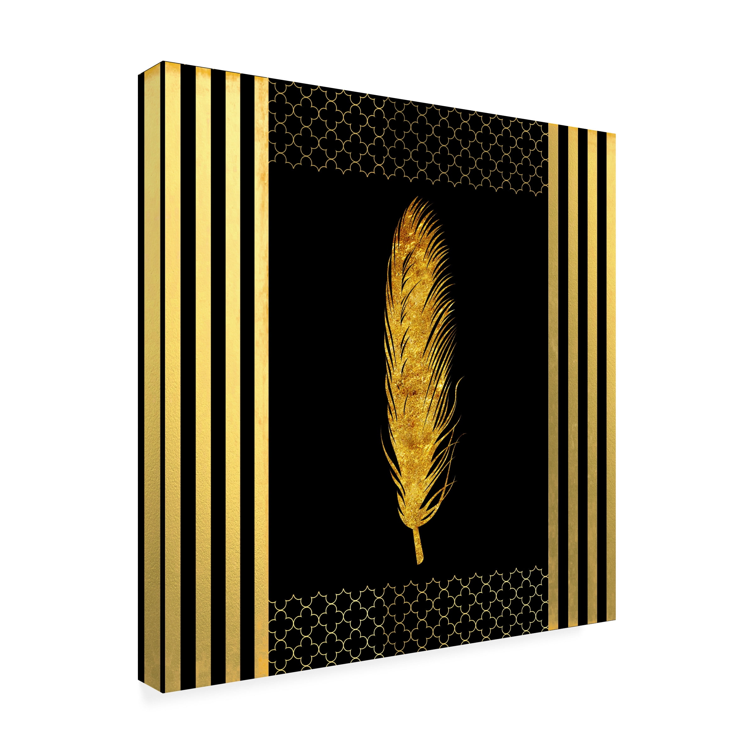 LightBoxJournal 'Black & Gold - Feathered Fashion' Canvas Art