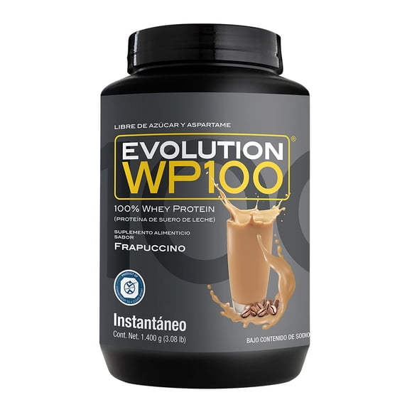 Proteina suero de leche WP100 sabor Frapuccino Evolution Nutraceutical Bote de 1400g