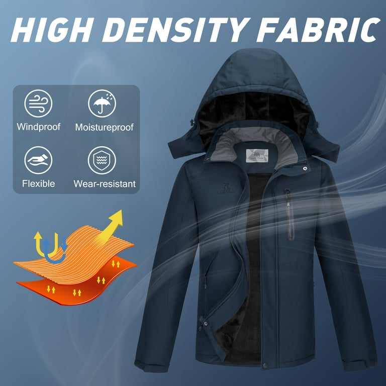 Generic Mens Ski Jacket Windproof Winter Coat with Hood Jackets 