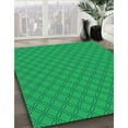 thumbnail image 3 of Ahgly Company Machine Washable Indoor Square Transitional Neon Green Area Rugs, 8' Square, 3 of 7