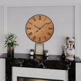 thumbnail image 4 of Large Wall Clock 24 Inches - Decorative Wall Clock Large With Real Wood & Roman Numerals - 24 Inch Clocks For Living Room Decor - Large Farmhouse Clocks - Big Wall Clock For Living Room, 4 of 8