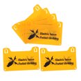 thumbnail image 2 of Electric Fence Hazard Labels Electric Fence Warning Signs Yellow PVC 6Pack 7.9X5.04X0.12In, 2 of 7
