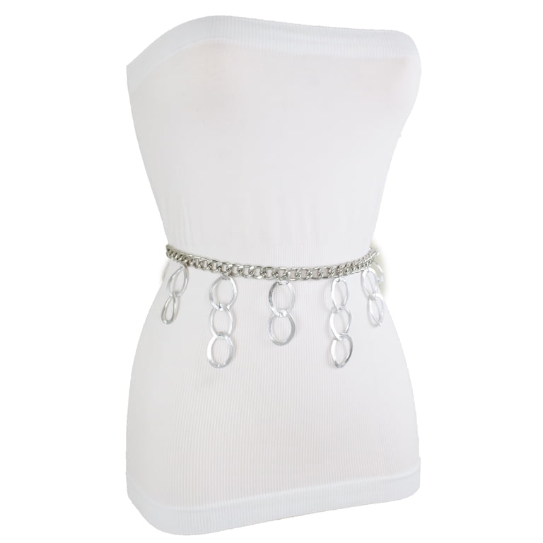 New Women Silver Metal Chain Chunky Links Dangle Drop Dance  display picture 3