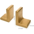 thumbnail image 2 of MyGift Modern Industrial Heavy Gold Concrete Bookends, Set of 2, 2 of 7