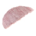 thumbnail image 4 of GUOOL Half Round Artificial Wool Floor Mat Floor Mat Pink, 4 of 7