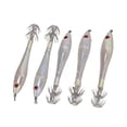 thumbnail image 3 of Cebo de Pesca Duro de Calamar de Simulación de 5 Piezas Señuelo de Pesca de Calamar Artificial con Doble Gancho para Equipo de Pesca Al Aire Libre ANGGREK Otros, 3 of 8