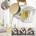 thumbnail image 4 of Glass Pitcher with Stainless Steel Gold Lid - 1.8L Ideal Fridge Door Water Pitcher for Hot or Cold Beverage, Iced Tea, Juice, Milk, Coffee, Lemonade, 4 of 6