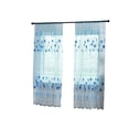 thumbnail image 2 of Curtain Category Window Voile Drape Elegant Sheer Curtain for Home Leaves Design Light Diffusing Window, 2 of 6