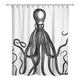 thumbnail image 2 of Creative Products Black Vintage Octopus Shower Curtain, 2 of 2