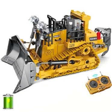 Auto Beyond Remote Control Bulldozer Toys - Bulldozer Construction Vehicles - Trucks - Toys for 7-12 years old boys - Metal remote control carts