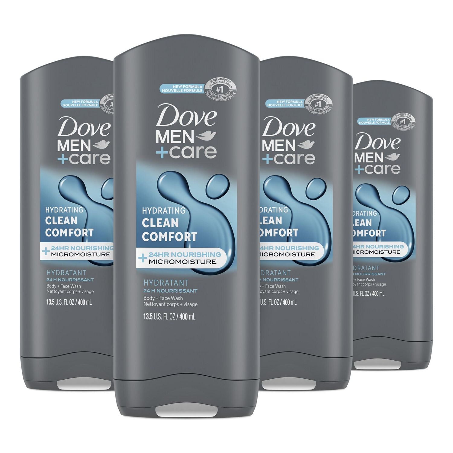 Dove Men Care Clean Comfort Body and Face Wash with 24hr Nourishing Micromoisture Technology