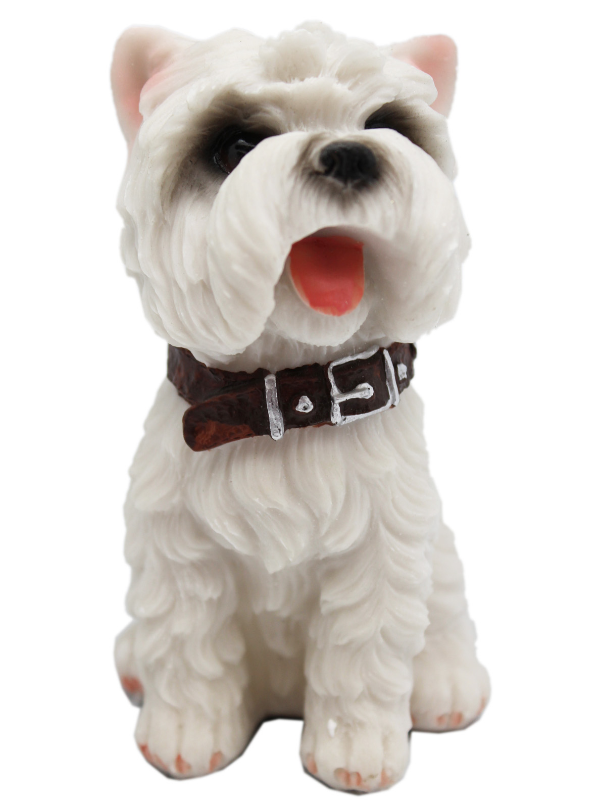 Shih Tzu With Brown Collar Puppy Dog Figure