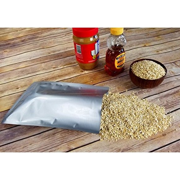 Mylar Bags - 75 Mil Thick 8 x 12 - genuine Odor-Proof Aluminum Foil-Lined Bag for Long Term Food, grain, Baking, Herb, Survival Storage container (50 and 100) (50)