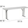 thumbnail image 2 of YounGG 6' Rectangular Plastic Folding Table, Long Plastic Foldable Table for Residential Indoor/Outdoor Events, White, 2 of 5