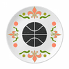 Basketball Sport Simple Geometry Pattern Flower Ceramics Plate Tableware Dinner Dish
