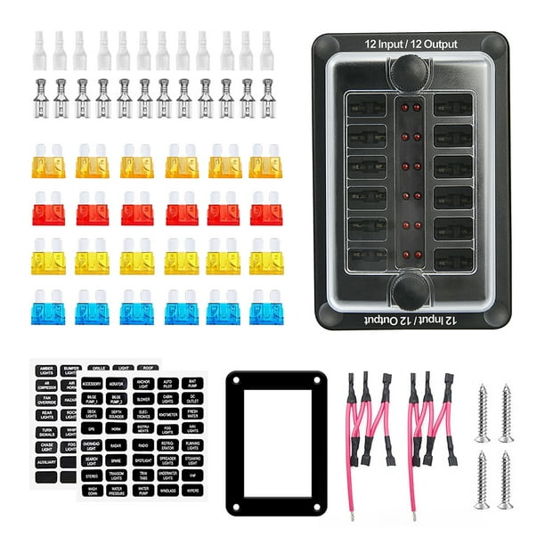 SANAG 58 PCS/Set Boat Waterproof 12way 1in1out 32V Fuse Block