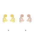 thumbnail image 4 of Pendientes de Clip Jumpingount para mujer Dorado y Oro rosa estilo simple, 4 of 6
