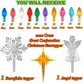 thumbnail image 4 of 110Pcs in 10 Colors Ceramic Christmas Tree Replacement Bulbs - Plastic Lights Pegs, Included Angel Topper＆Snowflake Top＆Cross Stars., 4 of 6