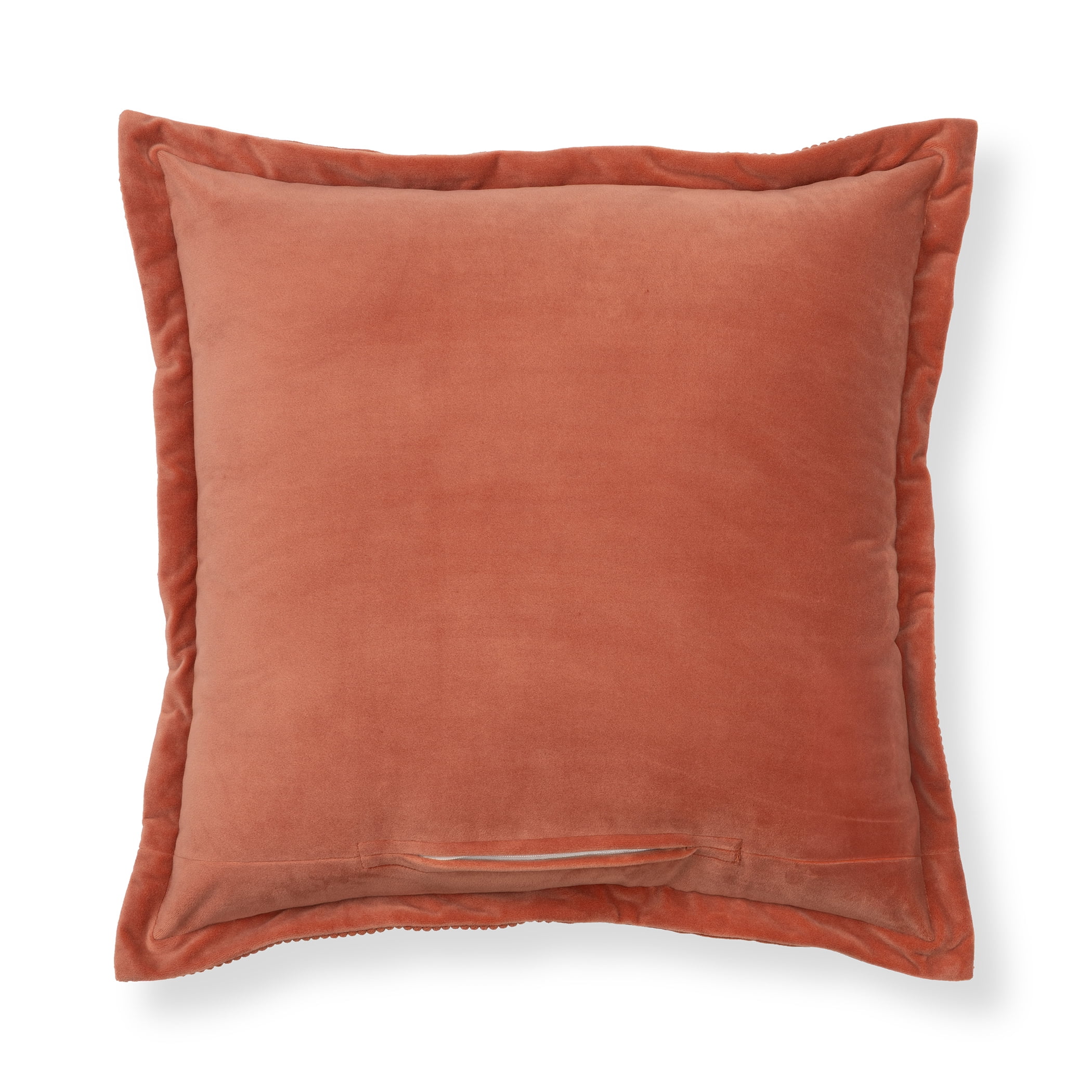Mainstays Rust Corduroy Velvet 18x18 Decorative Throw Pillow